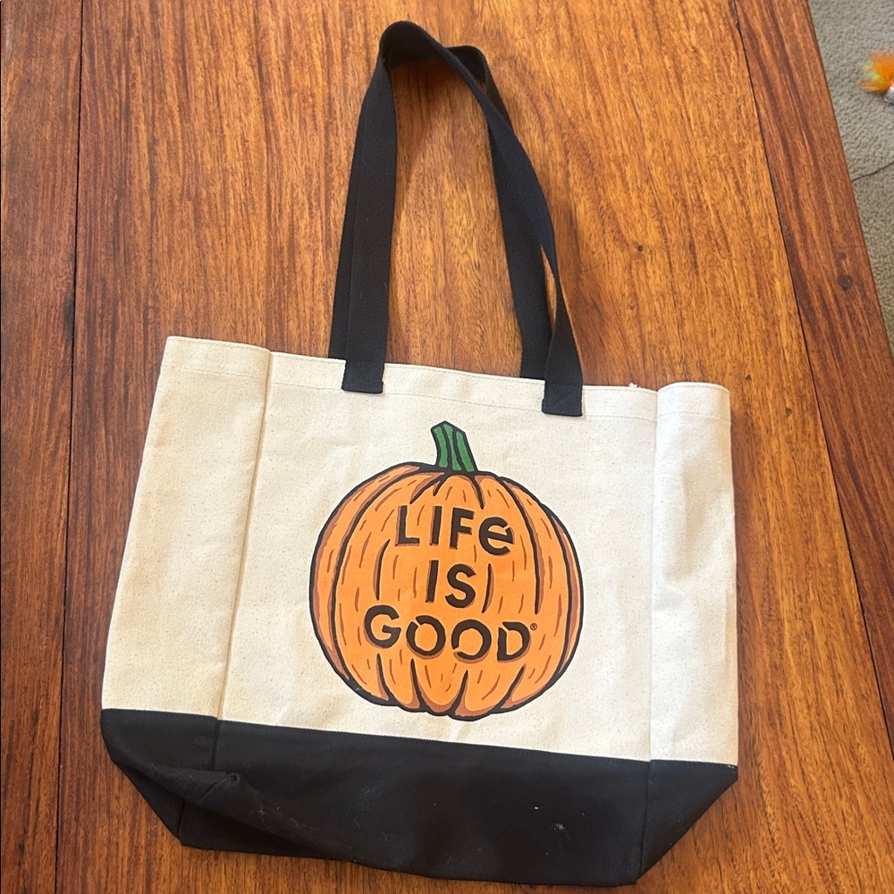Life Is Good Canvas Harvest Tote